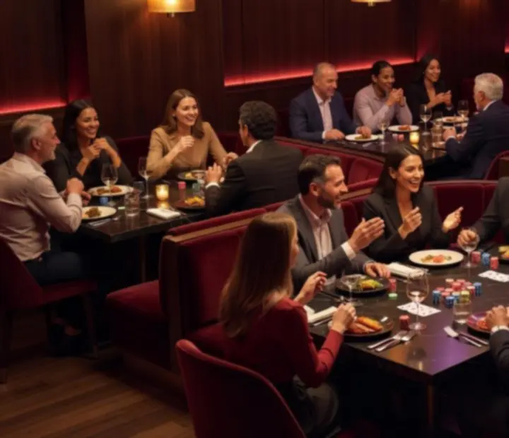 Hangulatos esti éttermi hangulat a Meeting Pooint 24-ben